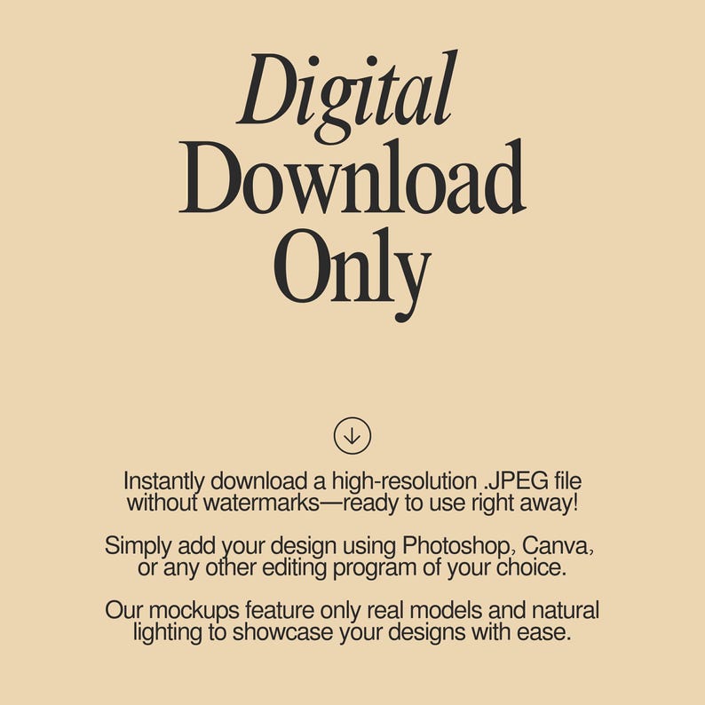 a poster with the words digital download only