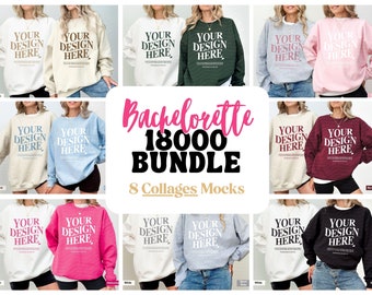 Bachelorette Mockup Bundle Couple Sweatshirt Mockup Gildan 18000 Mockup White Pink Mockup Black 18000 Mockup Bundle Oversized Mock Couple
