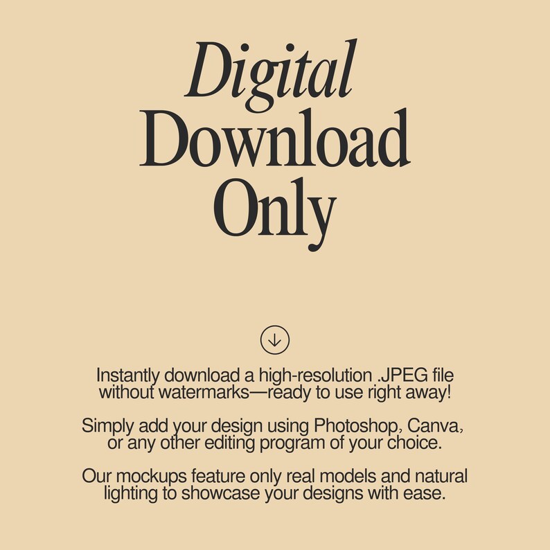 a poster with the words digital download only