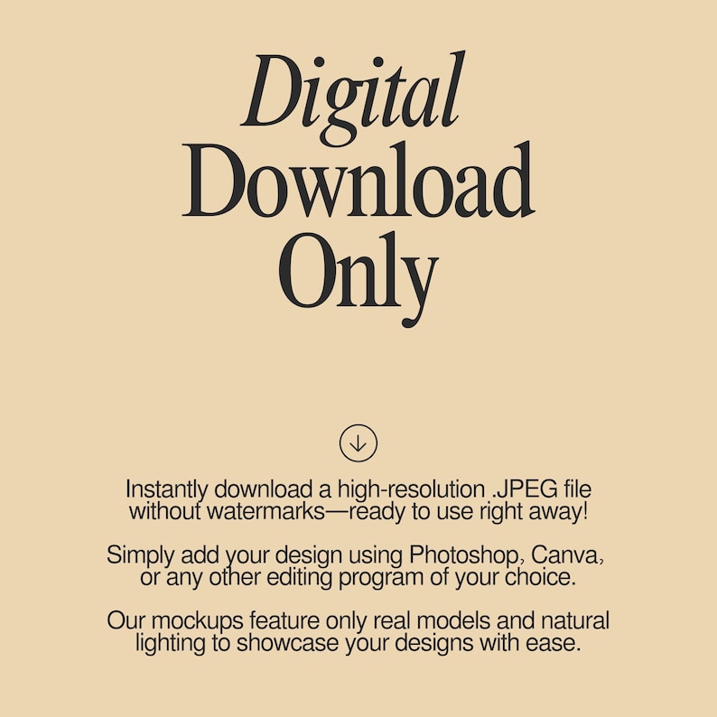 a poster with the words digital download only