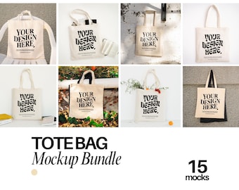 Canvas Tragetasche Mockup Bundle Baumwoll Tragetasche Bundle Einkaufstasche Mockup Bundle Einkaufstasche MockUp Bundle Natürliche Einkaufstasche Mockups