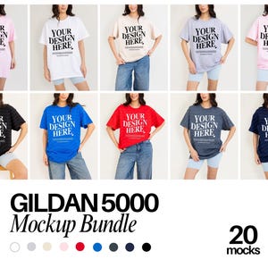 Gildan 5000 Mockup Gildan Mockup Gildan 5000 Shirt Mockup Bundle Tshirt mockup bundle Model Mock up Bundle Aesthetic Mock ups Gildan KZ1