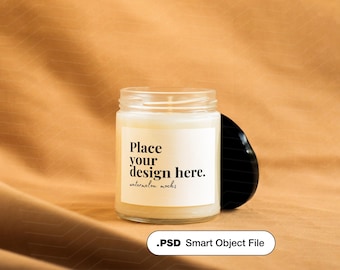 9 oz Candle Mockup Candle Soy Clear Candle Printify Candle 9oz Mockup Aesthetic Soy Candle Mockup Amber Glass Candle Mockup Creative Candle
