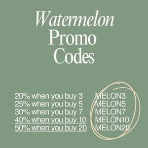 a green background with the words watermelon promotion code