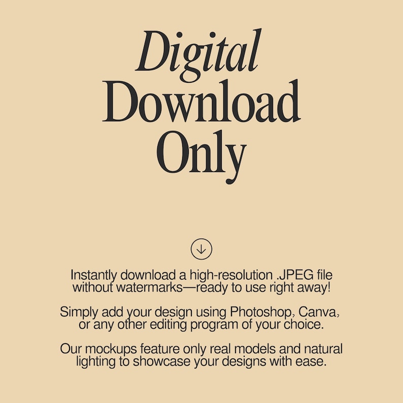 a poster with the words digital download only