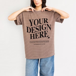 Comfort Colors Mockup Espresso Mockup C1717 Espresso Mockup Oversized Tshirt Model Mockup Espresso C1717 Mockup T-Shirt Mock KZ1
