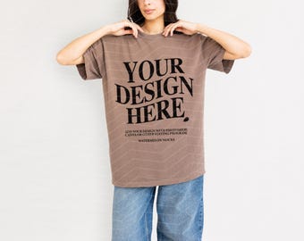 Comfort Colors Mockup Espresso Mockup C1717 Espresso Mockup Oversized Tshirt Model Mockup Espresso C1717 Mockup T-Shirt Mock KZ1