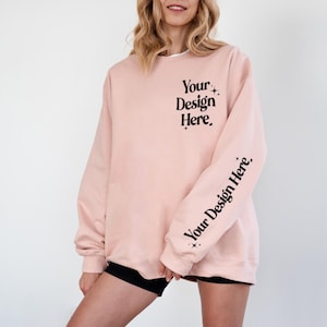 Sleeve Mockup Gildan SF000 Dusty Rose Mockup Sweatshirt Mockup Dusty Rose Sweatshirt Mockup sf000 Sleeve Gildan Sweater