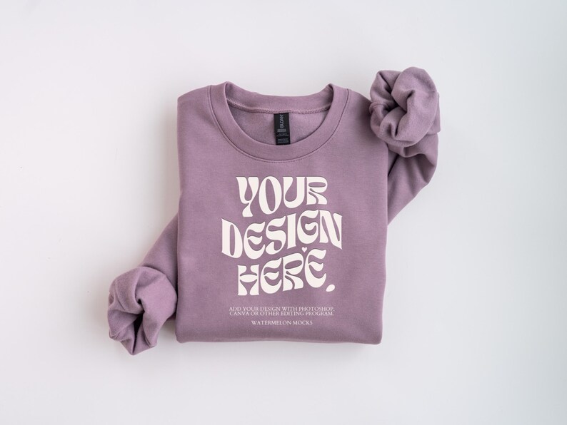 Folded Gildan SF000 Mockup Bundle Gildan Folded Flat lay Mockup Bundle Black Folded Sweatshirt Mockup White Gildan SF000 Flatlay Crewneck image 7