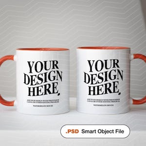 Maquette de tasse décorative de 11 oz en céramique, maquette PSD