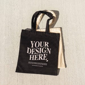 Canvas Tote Bag Mockup Cotton Tote Bag Shopping Bag Mockup Shopping Tote Mock Up Black Shopping Bag Mockups Print On Demand Digital JPG