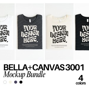 Bella Canvas 3001 TShirt Mockup Bundle Bella Canvas 3001 Shirt Mockup Bundle Oversized Mockup Bella Model 3001 Mockup Bundle Flat Lay Mockup
