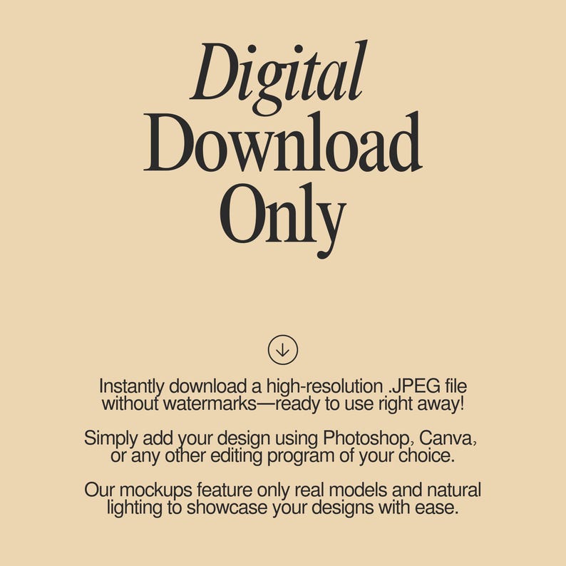a poster with the words digital download only