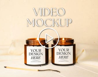 4 oz-kaars Videomodelkaars Sojaheldere kaars Printify Candle 9oz-model videokaarsmodel Amberglazen kaarsmodel creatieve kaars