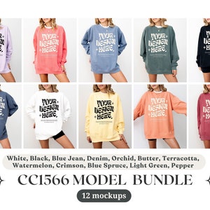 Comfort Colors 1566 Mockup Bundle Pepper Sweatshirt Mockup Bundle Comfort Colors Sweatshirt Mockup CC1566 Crewneck Mock up Oversized Mockups