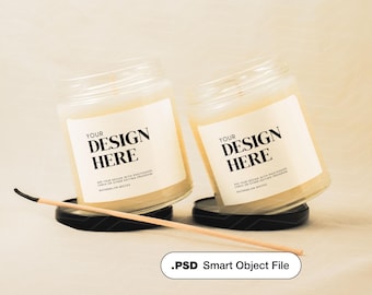 9 oz Candle Mockup Candle Soy Clear Candle Printify Candle 9oz Mockup Aesthetic Soy Candle Mockup Amber Glass Candle Mockup Creative Candle