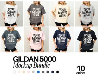 Gildan 5000 Mockup Gildan Mockup Gildan 5000 Shirt Mockup Bundle Tshirt mockup bundle Model Mock up Bundle Aesthetic Mock ups Gildan Mock up