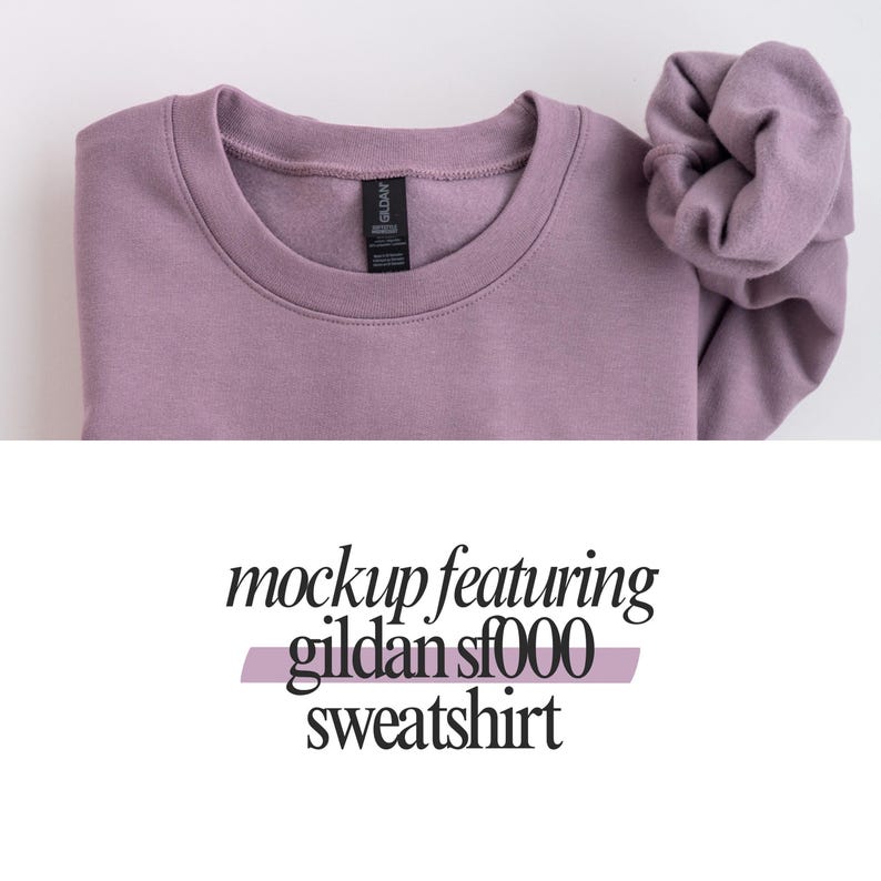 Folded Gildan SF000 Mockup Bundle Gildan Folded Flat lay Mockup Bundle Black Folded Sweatshirt Mockup White Gildan SF000 Flatlay Crewneck image 4