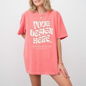 Comfort Colors Watermelon Mockup C1717 Watermelon Mockup Front Back Pink Mockup Oversized Tshirt Model Mockup Watermelon C1717 Mock up