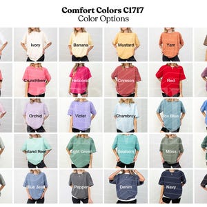 Carta de colores Comfort Colors C1717 PNG Descarga digital Maqueta de paleta de colores Maqueta de impresión Cozie de Comfort Colors Carta de colores digital POD