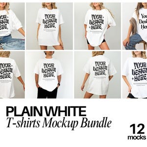 White Gildan Shirt Mockups Bundle Real Model Mockup Blank Tee Mockup Blank t-shirt Mockup Shirt Canva Template White Shirt Mockup g500 White