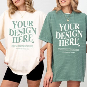 Colori di comfort per coppie C1717 Mockup verde chiaro avorio C1717 Mockup per coppie C1717 Mockup per bachelor Mockup per camicia da addio al nubilato Mockup per gruppo