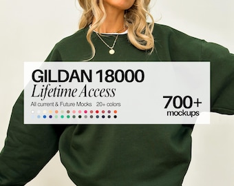Gildan 18000 Mockup Bundle Gildan 18000 Sweatshirt Mockup G180 Mockup Whole Shop Mockup Bundle Model Mockup Lifetime Access Bundle Gildan