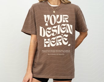 Comfort Colors Mockup Espresso Mockup C1717 Espresso Mockup Oversized Tshirt Model Mockup Espresso C1717 Mockup T-Shirt Mock