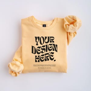 Folded Gildan SF000 Mockup Bundle Gildan Folded Flat lay Mockup Bundle Black Folded Sweatshirt Mockup White Gildan SF000 Flatlay Crewneck image 9