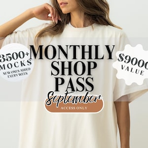 Whole Shop Mockup Bundle Monthly Pass Entire Shop Bundle Full Access Full Shop Pass Bella Canvas  3001 Bundle Gildan Comfort Colors Bundle