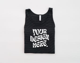 Bella Canvas 3480 Mockup Black Tank Top Mock-Up Print on Demand Black 3480 Mockup Shirt Mockups White 3480 Bella Canvas Mock