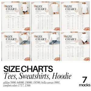 Größentabelle Gildan CC1717 Mockup Tshirt Sizing Guide in Zoll Unisex Größentabelle Unisex Sizing Model Mock up Unisex T-Shirt Size Chart Bundle
