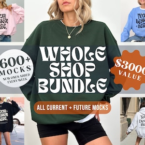 Whole Shop Mockup Bundle Entire Shop Bundle Full Access Future Shop Pass Bella Canvas Bundle Gildan Bundle Comfort Colors Bundle Male Bundle image 1