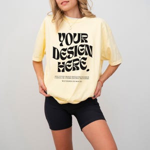 Comfort Colors Mockup Bundle C1717 Mockup Bundle Pepper C1717 Ivory Black Mockup Oversized Mockup CC Model Mockup Moss Mockup Blossom Yam image 8