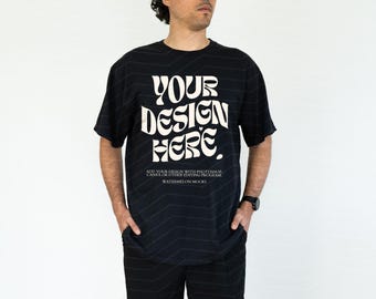 Comfort Colors Mockup Black Mockup Male C1717 Black Mockup Oversized Tshirt Model Mockup Men C1717 Mockup T-Shirt Mock Up