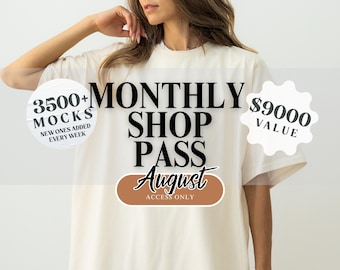 Whole Shop Mockup Bundle Monthly Pass Entire Shop Bundle Full Access Full Shop Pass Bella Canvas  3001 Bundle Gildan Comfort Colors Bundle