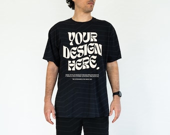 Comfort Colors Mockup Black Mockup Male C1717 Black Mockup Oversized Tshirt Model Mockup Men C1717 Mockup T-Shirt Mock Up