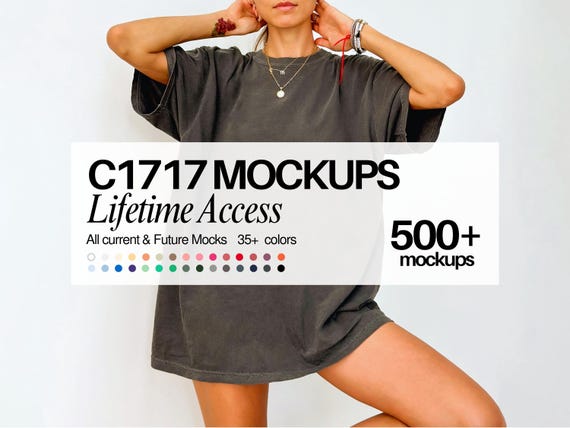 С1717 Mockup Bundle Comfort Colors C1717 Pepper Shirt CC Mockup C1717 Mockup Whole Shop Mockup Bundle Model Mockup Lifetime Access Bundle