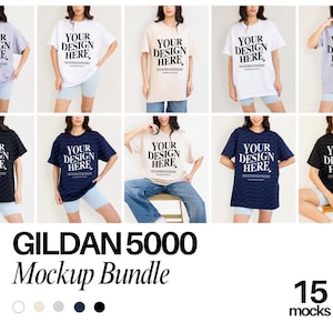 Gildan 5000 Mockup Gildan Mockup Gildan 5000 Shirt Mockup Bundle Tshirt mockup bundle Model Mock up Bundle Aesthetic Mock ups Gildan KZ1