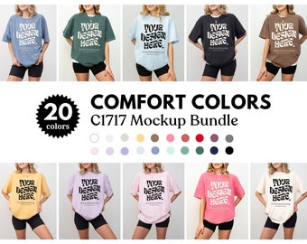 Comfort Colors Mockup Bundle C1717 Mockup Bundle Pepper C1717 Ivory Black Mockup Oversized Mockup CC Model Mockup Moss Mockup Blossom Yam