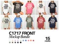 Comfort Colors 1717 Mockup Bundle Front Tshirt Mockup Bundle Pepper C1717 Ivory Black Mockup Print on Demand Oversized Tshirt Model Mockup