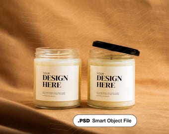 9 oz Candle Mockup Candle Soy Clear Candle Printify Candle 9oz Mockup Aesthetic Soy Candle Mockup Amber Glass Candle Mockup Creative Candle