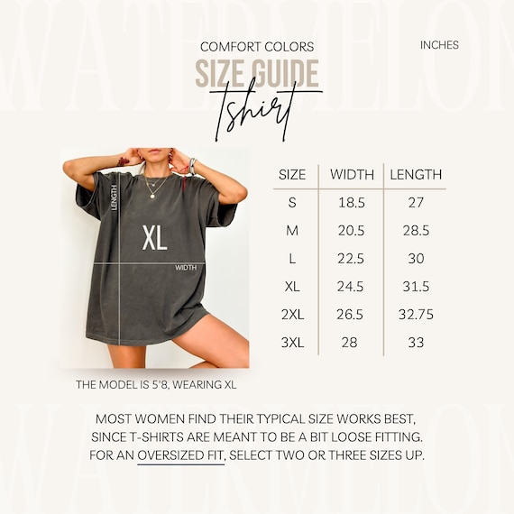 Comfort Colors Size Chart Mockup Shirt C1717 Sizing Comfort Inches Unisex Size Chart Unisex Sizing Flat Lay Mock up Unisex Tshirt Size Chart
