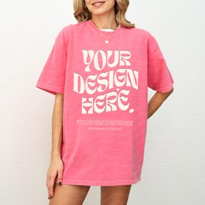 Comfort Colors Mockup Bundle C1717 Mockup Bundle Pepper C1717 Elfenbenssvart Mockup Överdimensionerad Mockup CC-modell Mockup Moss Mockup Blossom Yam bild 7