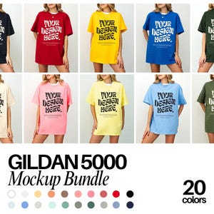 Gildan 5000 Mockup Gildan Mockup Gildan 5000 Shirt Mockup Bundle Tshirt mockup bundle Model Mock up Bundle Aesthetic Mock ups Gildan Mock up