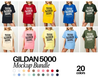 Gildan 5000 Mockup Gildan Mockup Gildan 5000 Shirt Mockup Bundle Tshirt mockup bundle Model Mock up Bundle Aesthetic Mock ups Gildan Mock up