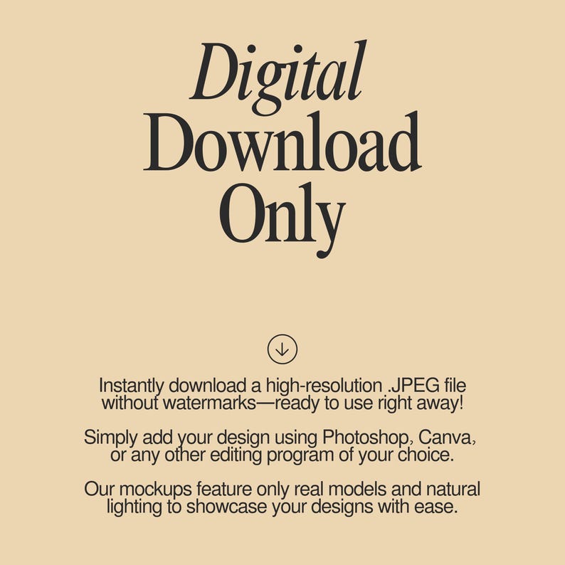 a poster with the words digital download only