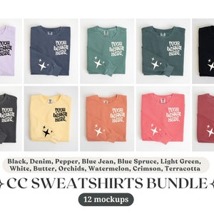 Sleeve Comfort Colors 1566 Mockup Bundle Sleeve Mockup Folded Flat lay Mockup Comfort Colors Folded Sweatshirt Mock up Comfort Colors Sleeve