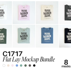 Comfort Colors 1717 Mockup Bundle Folded Flat lay Mockup Bundle Comfort Colors Folded Shirt Mock up Comfort Colors Tshirt Mockup C1717 Mock