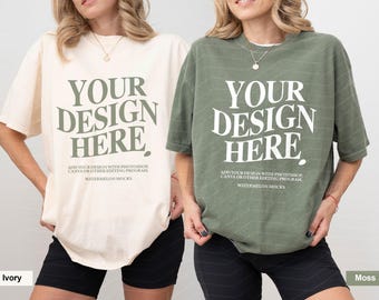 Mockup de Casal Cores Confortáveis C1717 Mockup de Despedida de Solteira Mockup Musgo Marfim C1717 Mockup de Camisa Dupla C1717 Mockup de Despedida de Solteira Mockup de Amigos